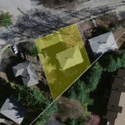 175 Florence St, Newton MA  02459 aerial view