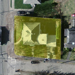 195 Gibbs St, Newton MA 02459-1929 aerial view