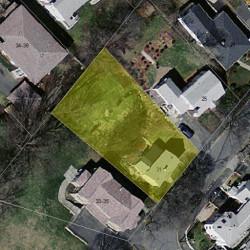 31 Emerald St, Newton MA  02458-1213 aerial view