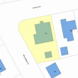 170 Lincoln St, Newton MA 02461-1510 plot plan