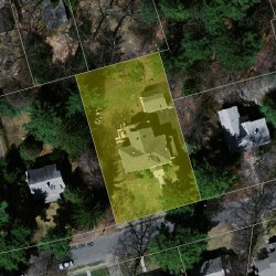 71 Avalon Rd, Newton MA  02468-1611 aerial view