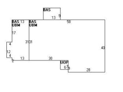 41 Fairhaven Rd, Newton MA 02459-3423 floor plan