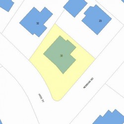 38 Hyde St, Newton MA 02461-1204 plot plan