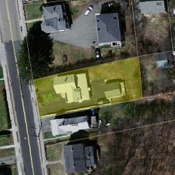 1084 Chestnut St, Newton MA  02464-1307 aerial view