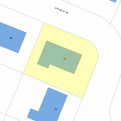34 Anthony Rd, Newton MA 02460-1104 plot plan