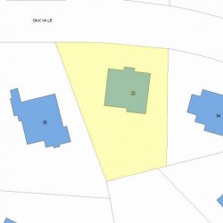 20 Oakvale Rd, Newton MA 02468-1127 plot plan