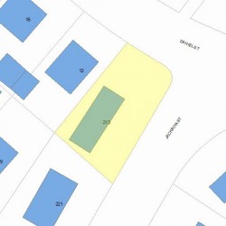 213 Jackson St, Newton MA 02459-2522 plot plan