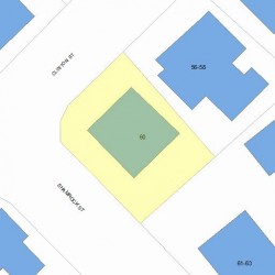 60 Clinton St, Newton MA  02458-1232 plot plan