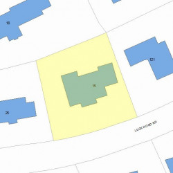 15 Lockwood Rd, Newton MA 02465-2413 plot plan