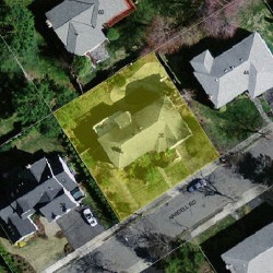 36 Nardell Rd, Newton MA  02459-2821 aerial view