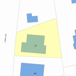 256 Lowell Ave, Newton MA 02460-1830 plot plan