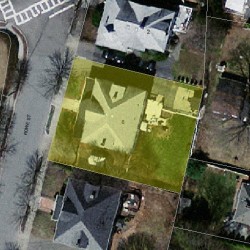 6 Rowe St, Newton MA 02466-1508 aerial view