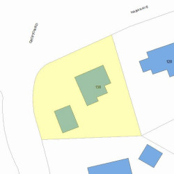 138 Waban Ave, Newton MA 02468-2111 plot plan