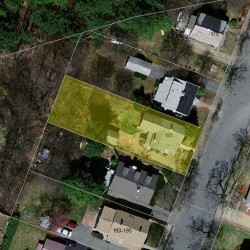 185 Winslow Rd, Newton MA  02468-1713 aerial view