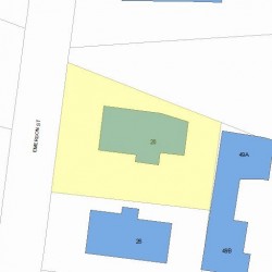 20 Emerson St, Newton MA 02458-1605 plot plan
