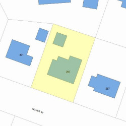 295 Homer St, Newton MA 02459-1410 plot plan