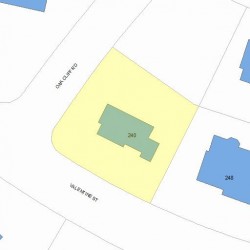 240 Valentine St, Newton MA 02465-3031 plot plan