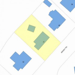 47 Beverly Rd, Newton MA  02461-1112 plot plan