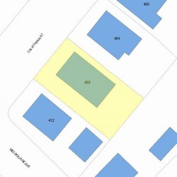 408 California St, Newton MA  02460-1207 plot plan