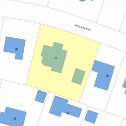 72 Pine Ridge Rd, Newton MA  02468-1617 plot plan