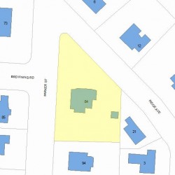84 Parker St, Newton MA 02459-2552 plot plan
