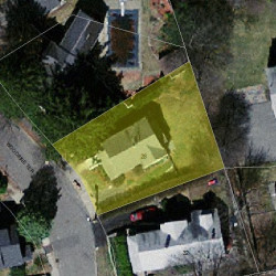28 Woodbine Ter, Newton MA  02466-1807 aerial view