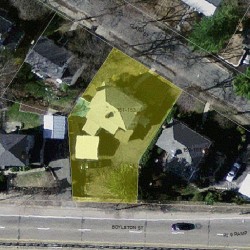 151 Clark St, Newton MA  02459-2426 aerial view