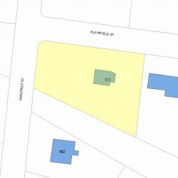 672 Chestnut St, Newton MA 02468-2043 plot plan