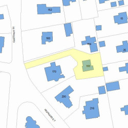 166 Chestnut St, Newton MA 02465-2711 plot plan