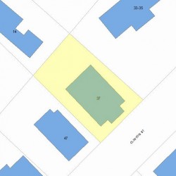 37 Clinton St, Newton MA  02458-1231 plot plan