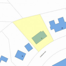 14 Oakmont Rd, Newton MA  02459-2531 plot plan