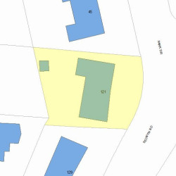 121 Selwyn Rd, Newton MA 02461-2142 plot plan