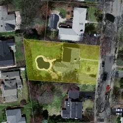 100 Evelyn Rd, Newton MA 02468-1021 aerial view