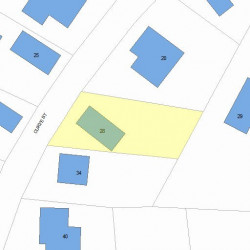 28 Curve St, Newton MA  02465-2207 plot plan