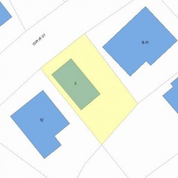 8 Curve St, Newton MA  02465-2207 plot plan