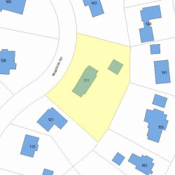 131 Windsor Rd, Newton MA 02468-1119 plot plan