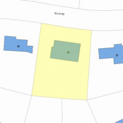 38 Ellis Rd, Newton MA 02465-2917 plot plan