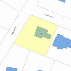 84 Fairmont Ave, Newton MA  02458-2506 plot plan