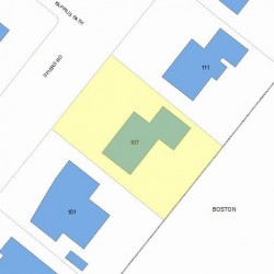 107 Spiers Rd, Newton MA  02459-3716 plot plan