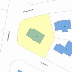 47 Kenmore St, Newton MA 02459-2105 plot plan