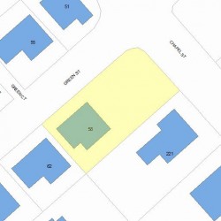 58 Green St, Newton MA  02458-1340 plot plan