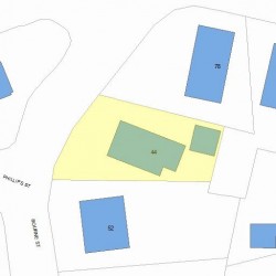 44 Bourne St, Newton MA  02466-1722 plot plan