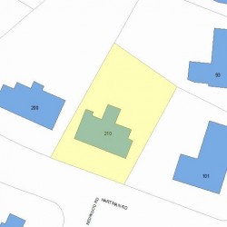 210 Hartman Rd, Newton MA 02459-2868 plot plan