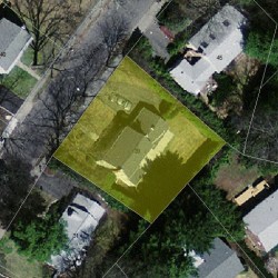 39 Clearwater Rd, Newton MA  02462-1132 aerial view