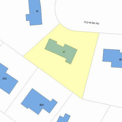 47 Old Farm Rd, Newton MA 02459-3434 plot plan