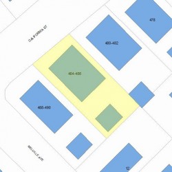 486 California St, Newton MA  02460-1254 plot plan