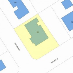 192 Christina St, Newton MA  02461-1937 plot plan