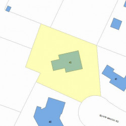 45 Bonnybrook Rd, Newton MA  02468-1001 plot plan