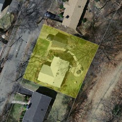 60 Manchester Rd, Newton MA  02461-1123 aerial view