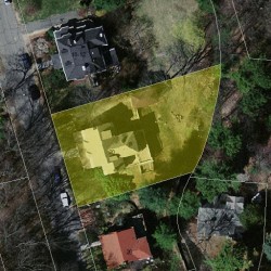 20 Dexter Rd, Newton MA  02460-2318 aerial view